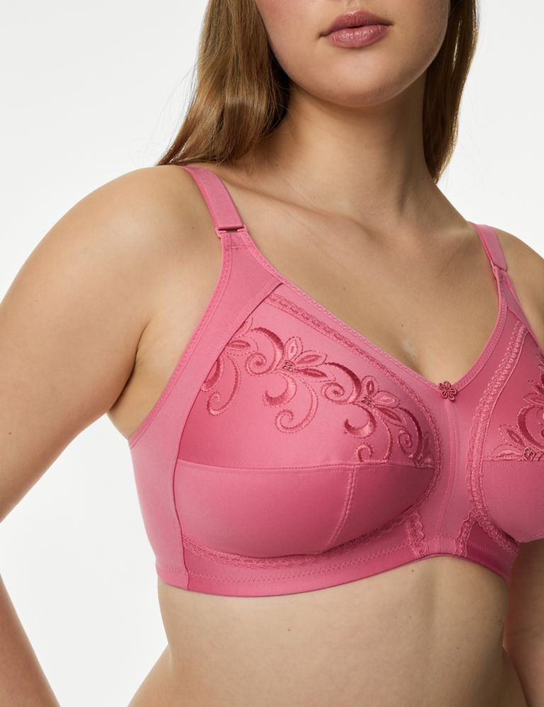 Comfortable bra, straps over bust, elegant design, B to M-cup