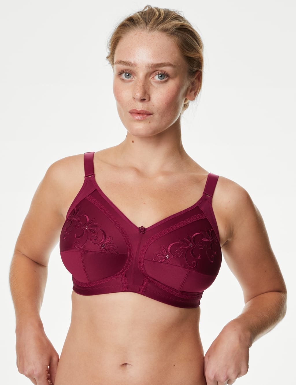 Total Support Embroidered Full Cup Bra B G Mands Collection Mands 