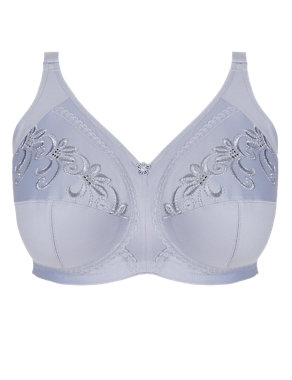 Total Support Embroidered Non-Wired Full Cup Bra C-G Image 2 of 3
