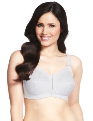 DERUILADY Lace Floral Front Closure M&S Bra Fitting For Women