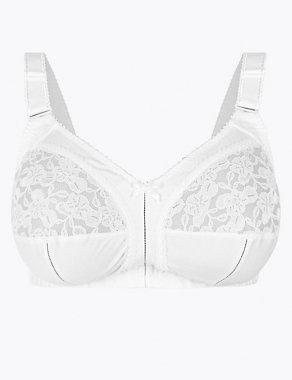 Total Support Floral Lace Non-Padded Full Cup Bra B-G Image 2 of 4