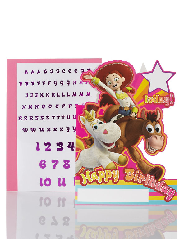 Toy Story Jessie Name & Age Greetings Card Image 1 of 2