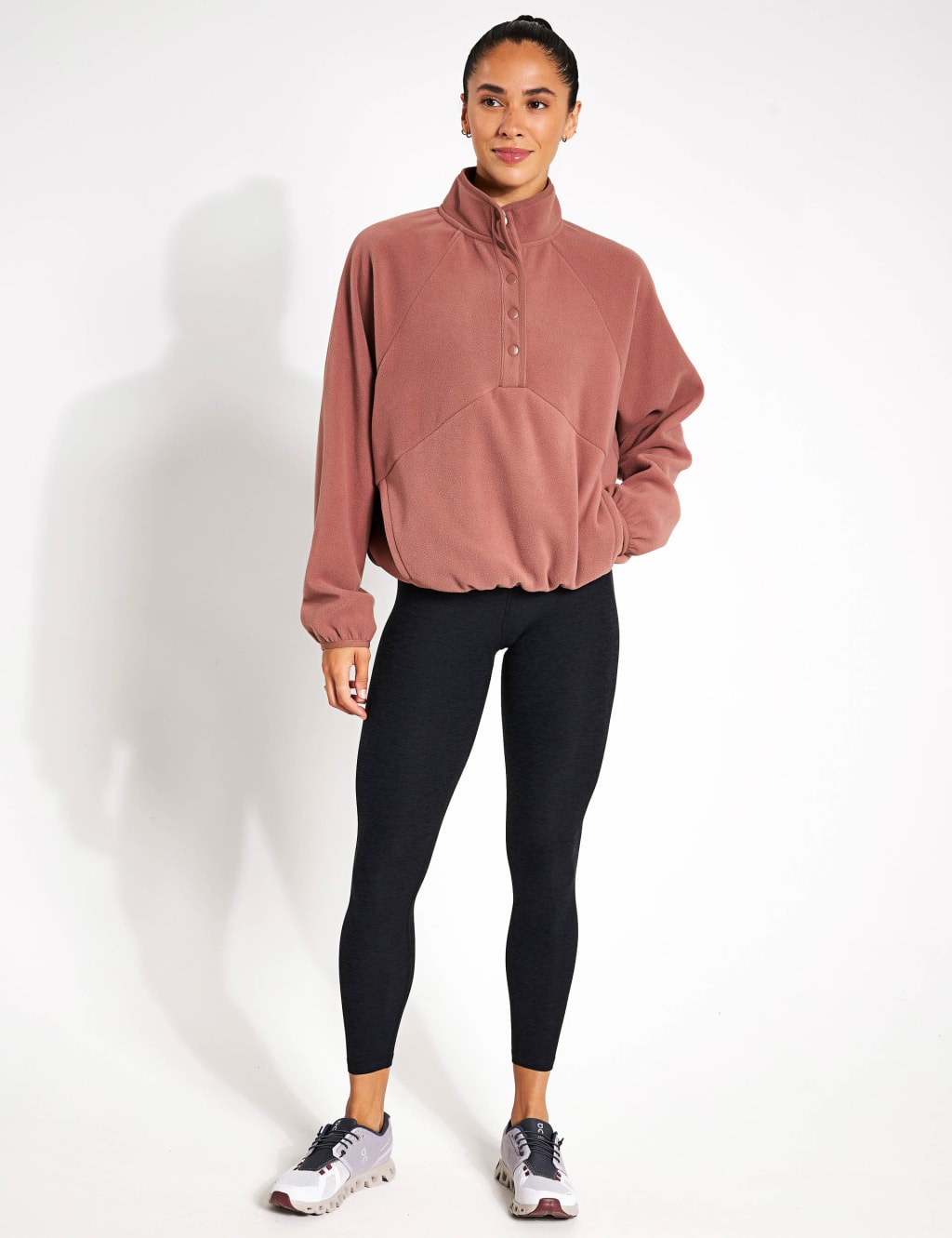 Tranquility Funnel Neck Fleece Jacket Beyond Yoga M&S