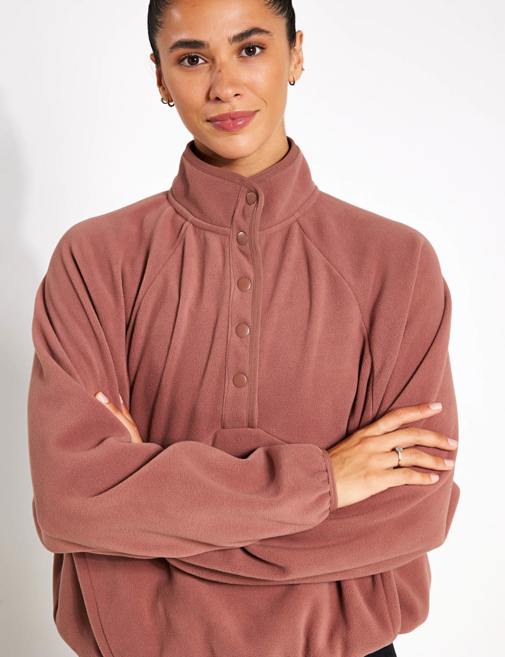 Tranquility Funnel Neck Fleece Jacket Beyond Yoga M&S