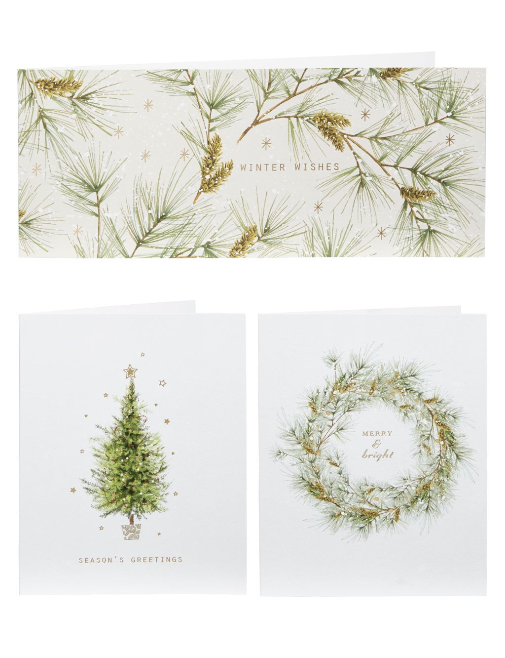 Tree, Spruce and Wreath Christmas Cards - Pack of 20 3 of 6