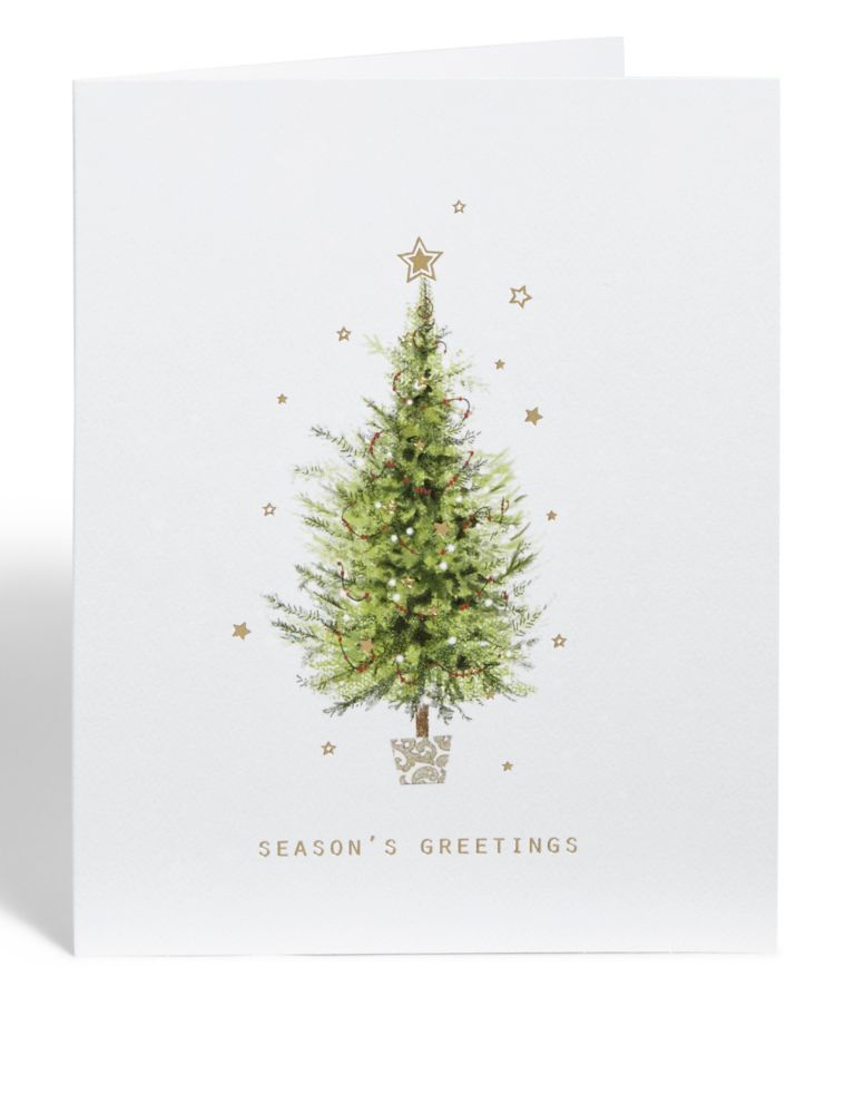 Tree, Spruce and Wreath Christmas Cards - Pack of 20 5 of 6