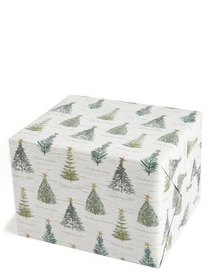 Tree Icon Christmas Wrapping Paper 4m Image 1 of 2
