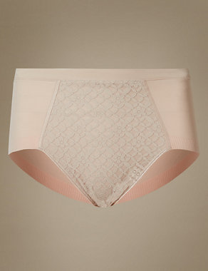 Trellis Lace High Leg Knickers Image 2 of 3