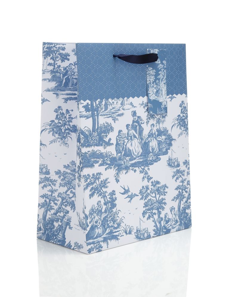 Trendy Toile Large Gift Bag 2 of 2