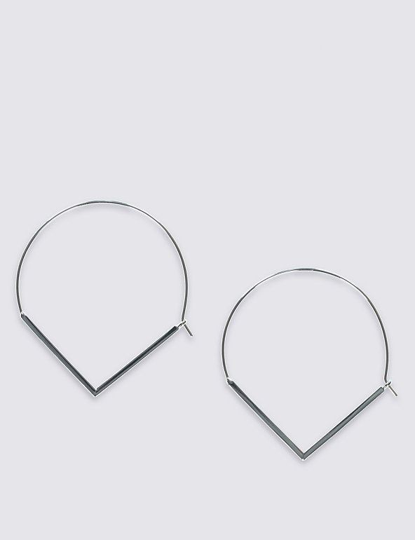 Triangle Hoop Earrings Image 1 of 2