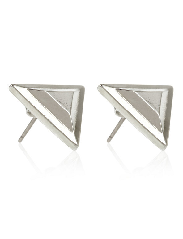 Triangle Metal Stud Earrings Image 1 of 1