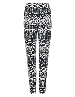 Tribal Print Tapered Leg Trousers Image 2 of 4