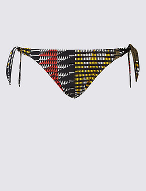 Tribal Print Tie Side Hipster Bikini Bottoms Image 2 of 4