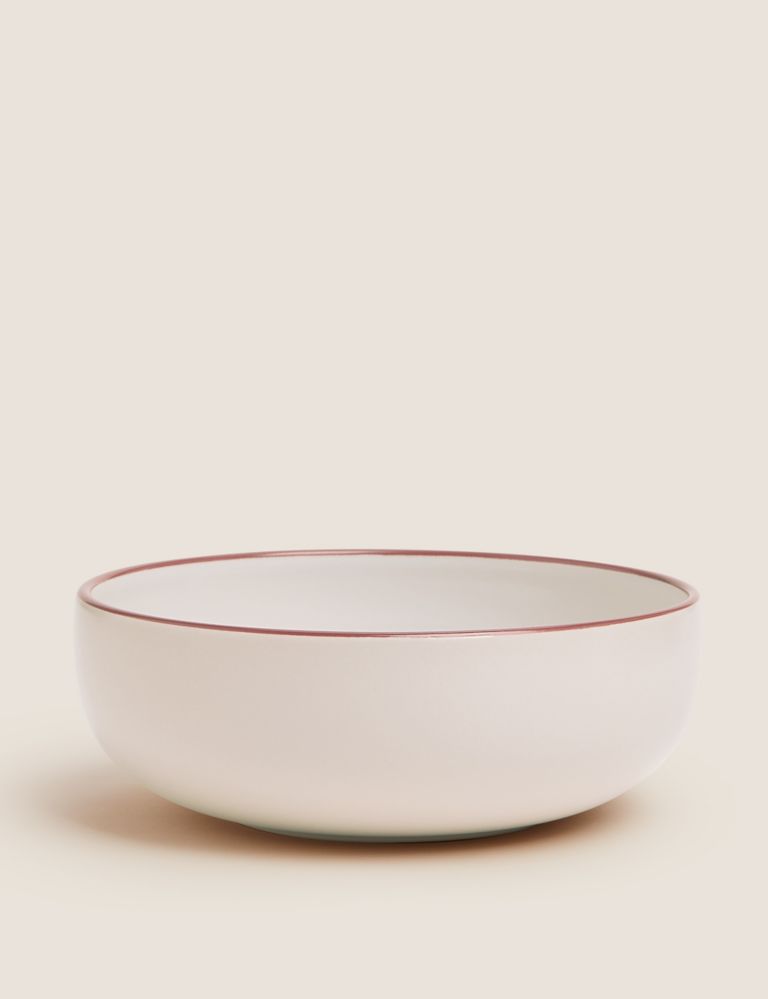 Tribeca Rimmed Stoneware Cereal Bowl 1 of 4