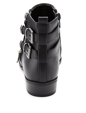 Triple Buckle Ankle Boots with Insolia® Image 2 of 5