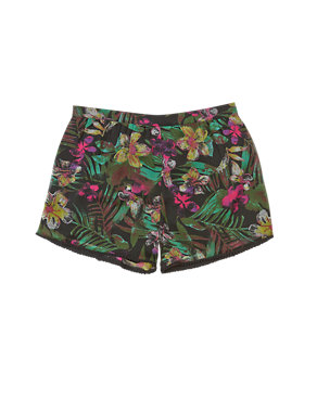 Tropical Floral Shorts (5-14 Years) Image 2 of 3