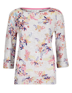Tropical Floral Sweat Top Image 2 of 4