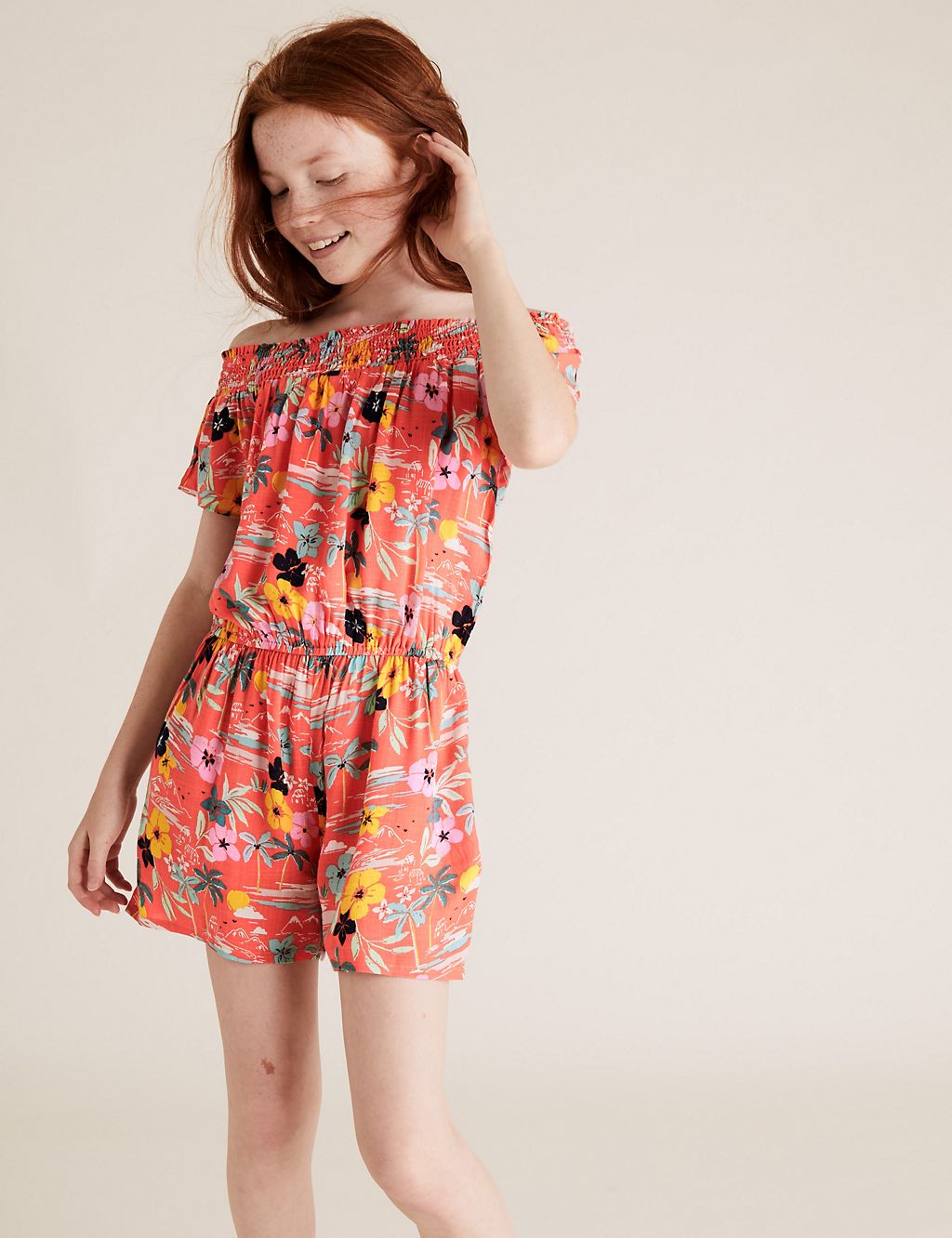 Tropical Print Playsuit (6-16 Yrs) 3 of 4