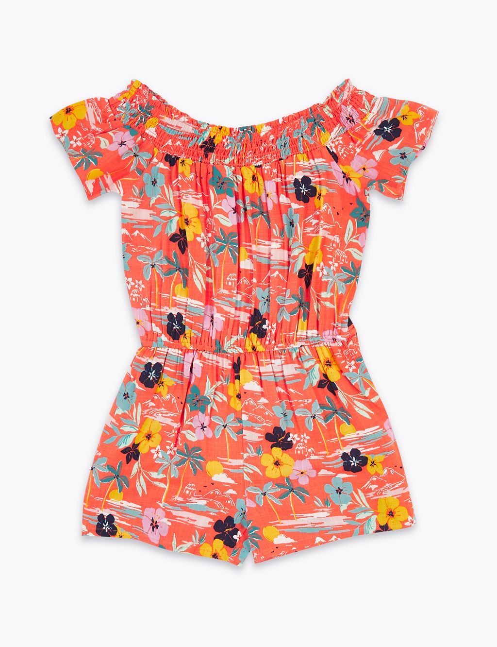 Tropical Print Playsuit (6-16 Yrs) 1 of 4