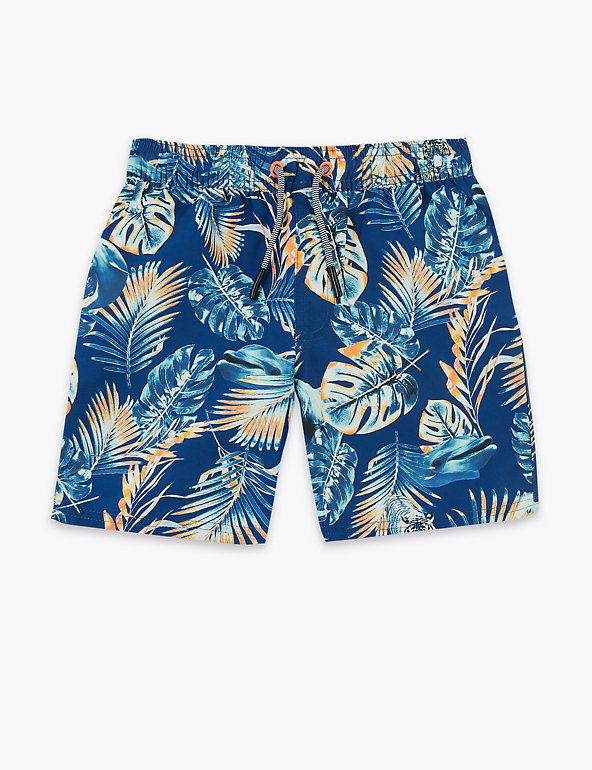 Tropical Print Swim Shorts (6-16 Years) Image 1 of 2