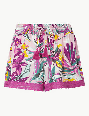 Tropical Pyjama Shorts Image 2 of 4