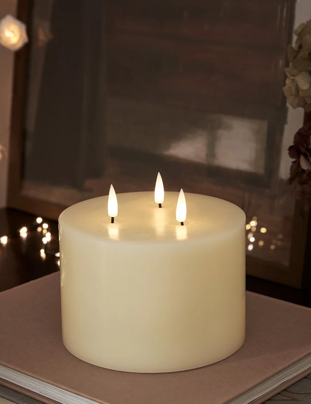 TruGlow® 3 Wick LED Candle Lights4fun M&S