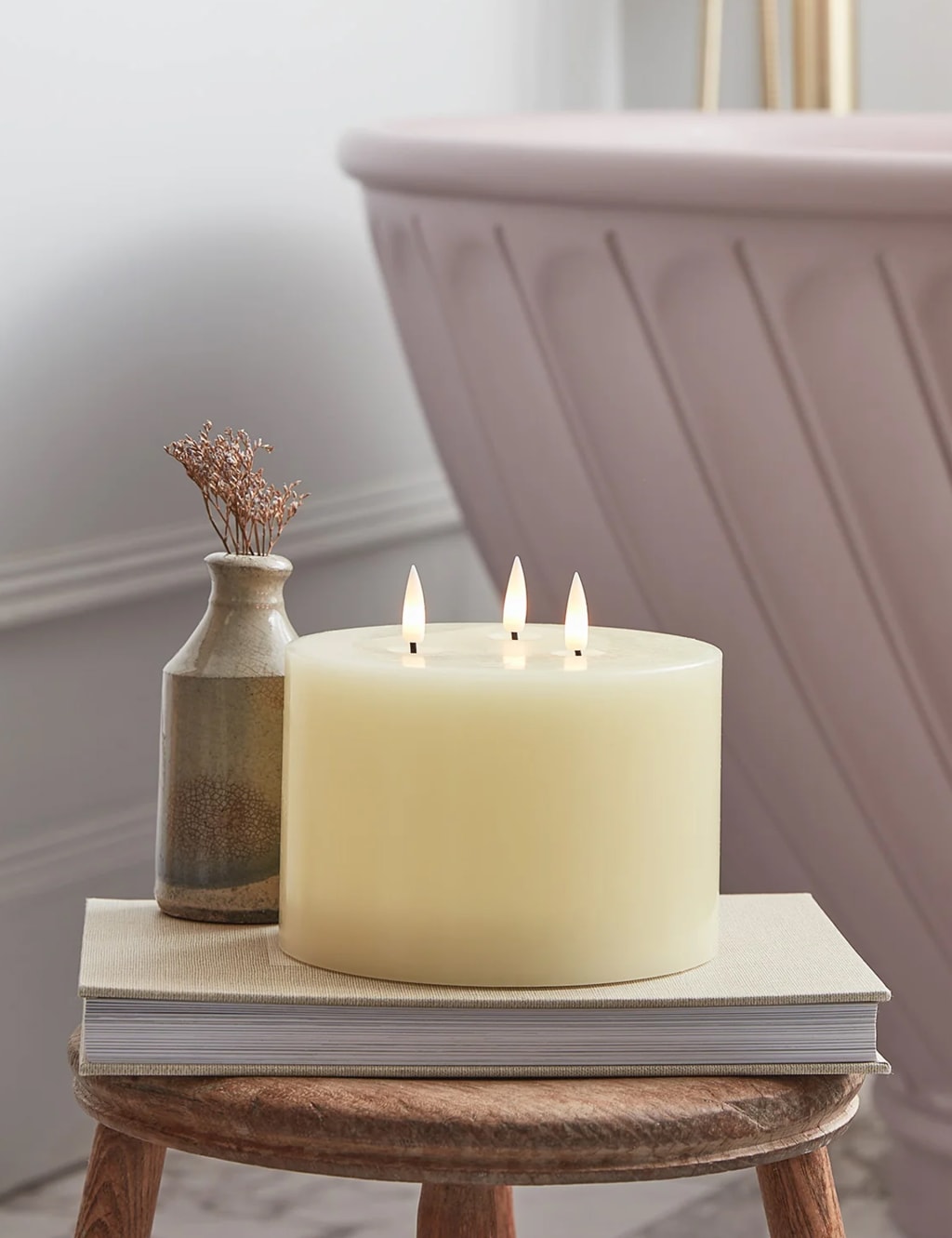TruGlow 3 Wick LED Candle