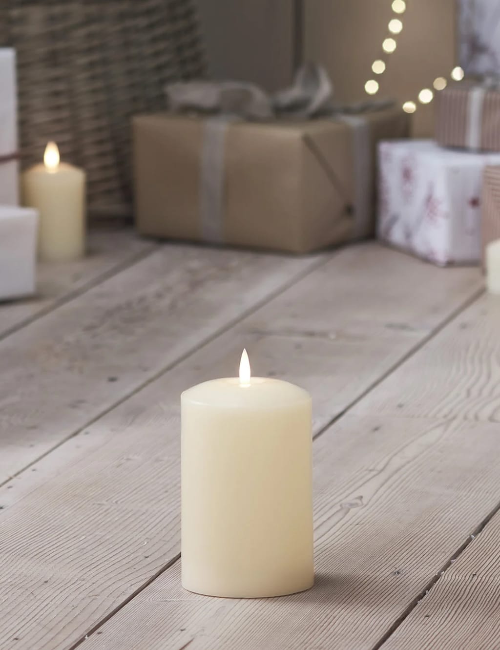 TruGlow® Small Chapel Pillar LED Candle Lights4fun M&S
