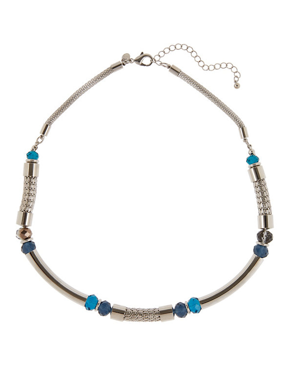Tubular Metal Bead Necklace Image 1 of 1