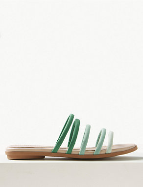 Tubular Strappy Mule Sandals Image 2 of 5