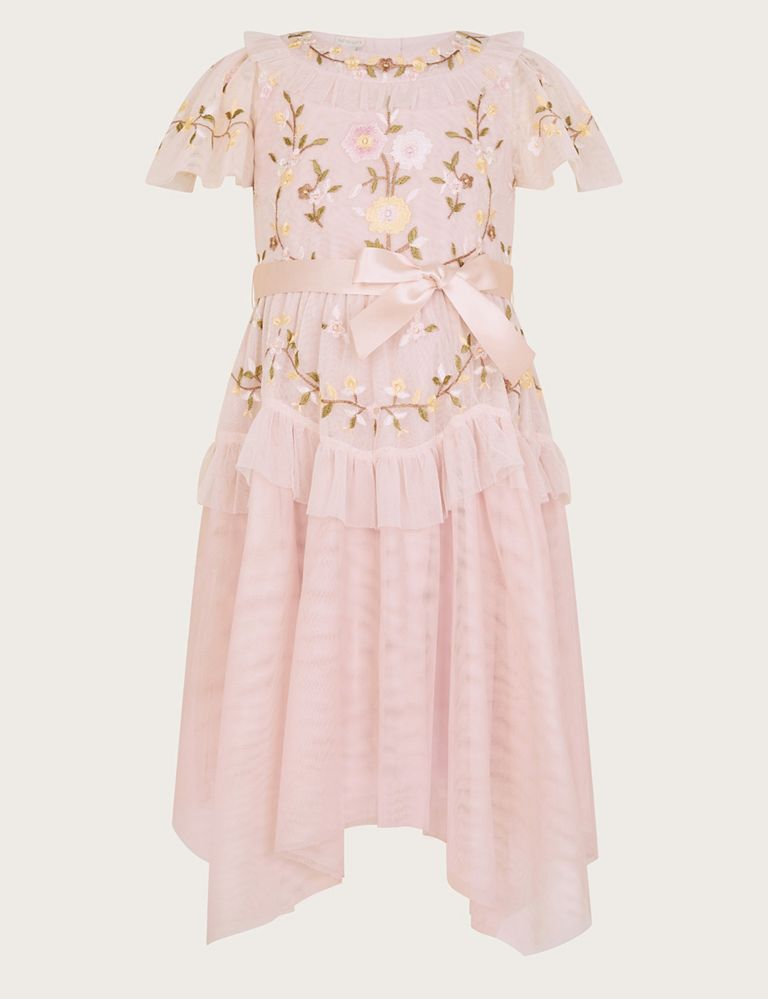 Tulle Embroidered Ruffle Dress (3-15 Yrs) 1 of 3