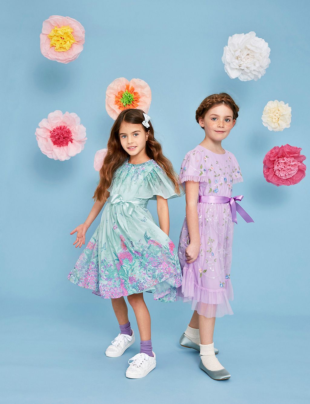 Tulle Floral Embroidered Dress (3-15 Yrs) 4 of 4