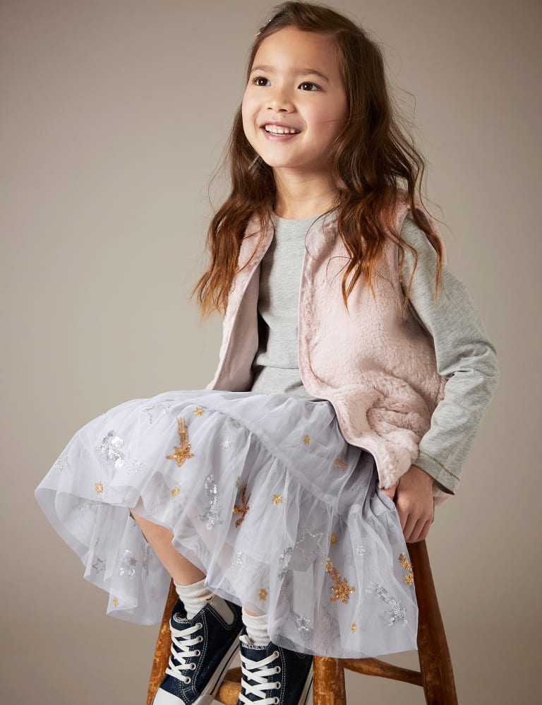 Tulle Sequin Star Skirt (3 - 10 Yrs) 1 of 5