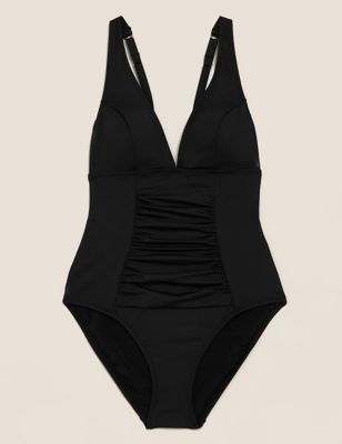 Tummy Control Deep Plunge Swimsuit | M&S Collection | M&S