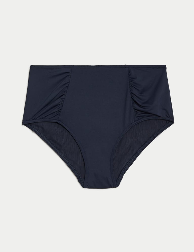 Navy high waisted bikini bottoms