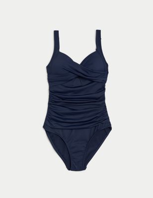 Tummy Control Padded Ruched Plunge Swimsuit Image 2 of 6