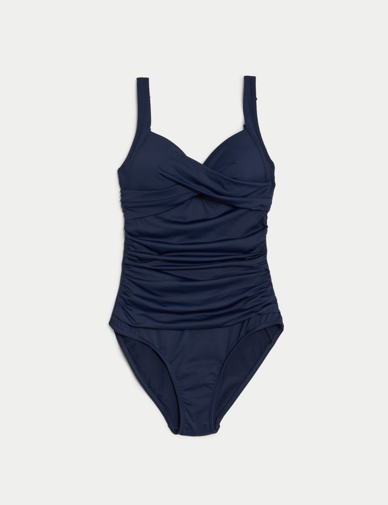 Tummy Control Padded Ruched Plunge Swimsuit 2 of 5