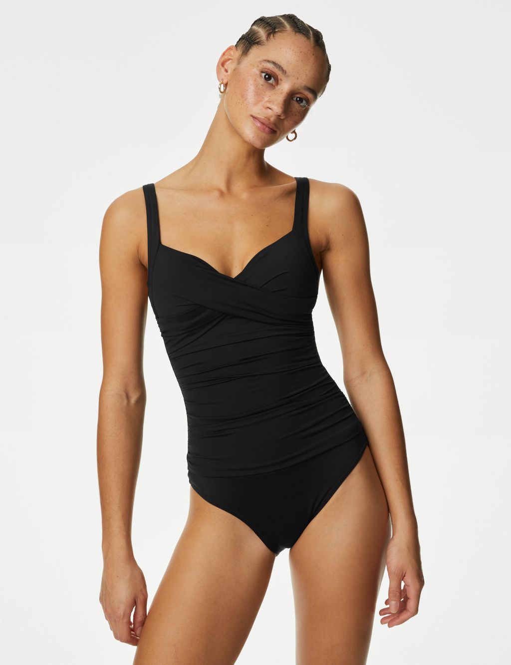 Tummy Control Padded Ruched Plunge Swimsuit 4 of 6