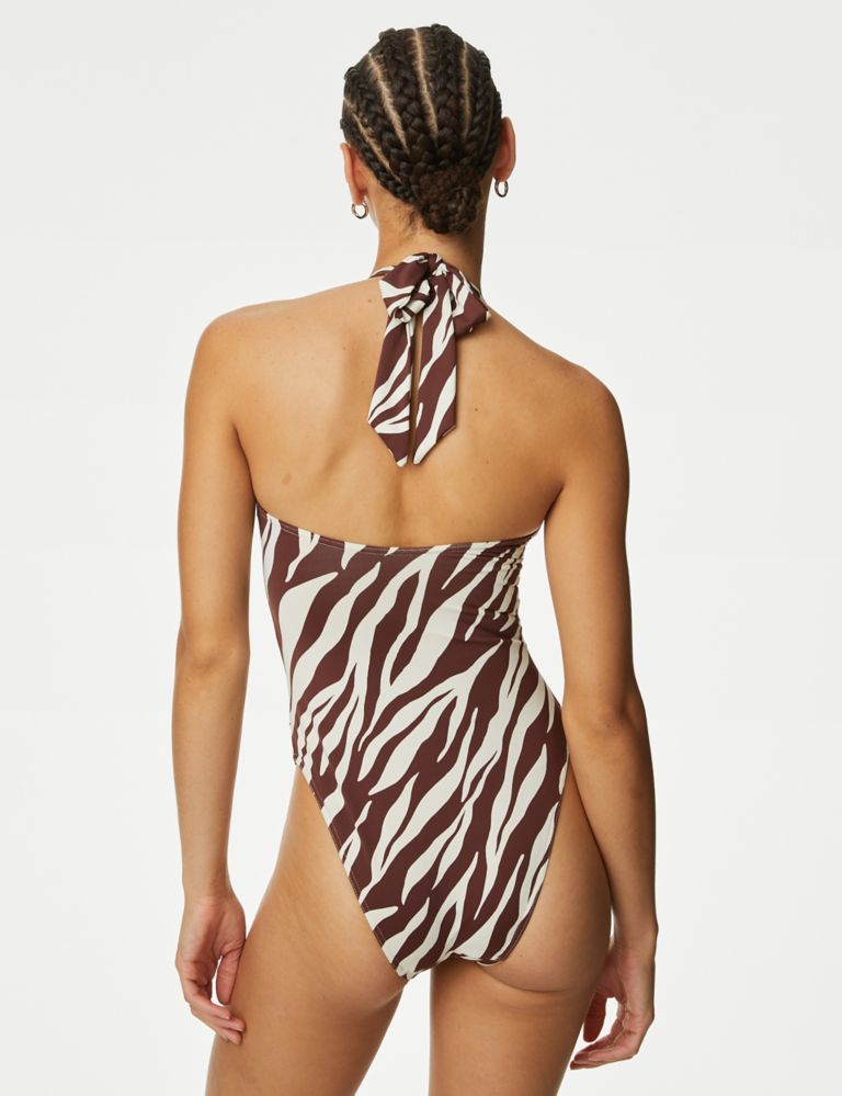 Anti Hero Inspired Striped Swimsuit Bodysuit shimmer Like Print