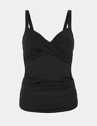 Tummy Control Plunge Tankini Top 2 of 5