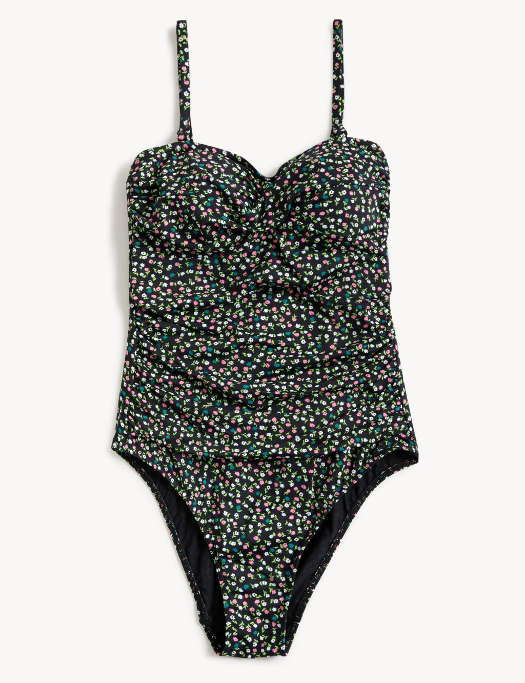Tummy Control Printed Bandeau Swimsuit | M&S Collection | M&S