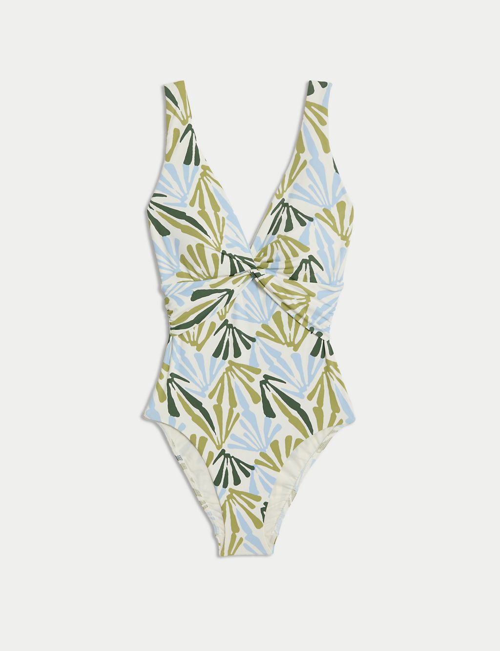 Tummy Control Printed Plunge Swimsuit 1 of 5