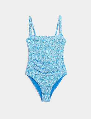 Tummy Control Printed Square Neck Swimsuit Image 2 of 5