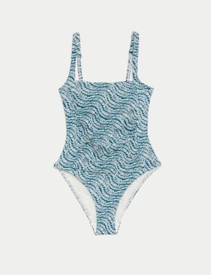 Tummy Control Printed Square Neck Swimsuit Image 2 of 5