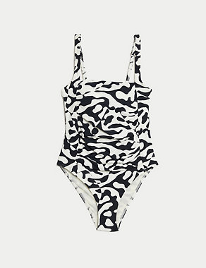 Tummy Control Printed Square Neck Swimsuit Image 2 of 6