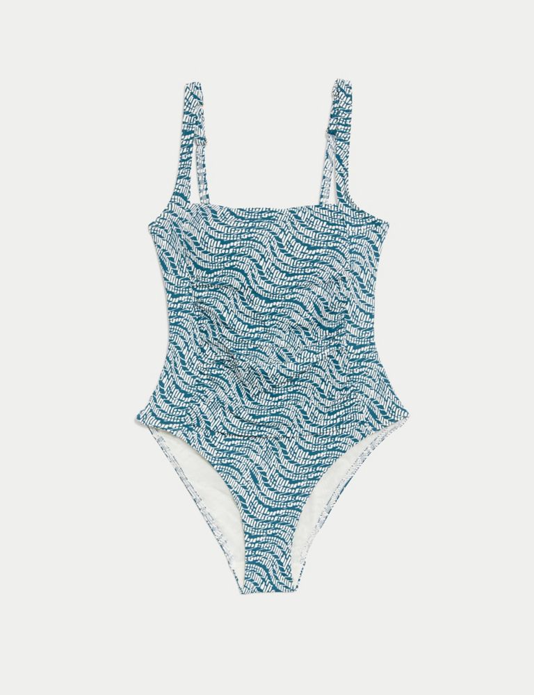 Tummy Control Printed Square Neck Swimsuit 2 of 5