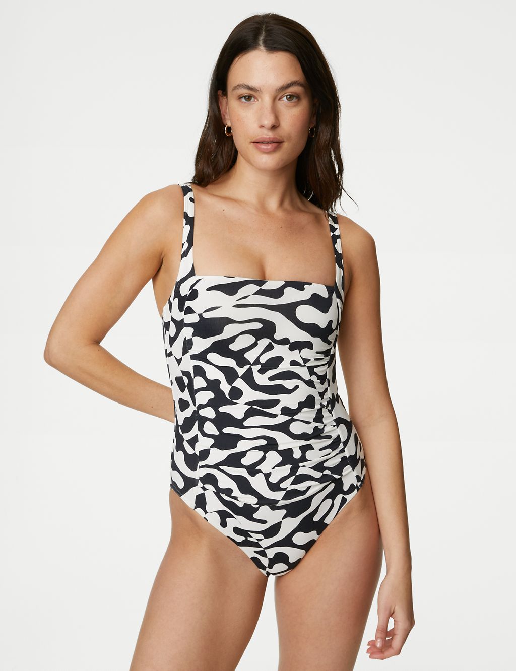 Tummy Control Printed Square Neck Swimsuit 2 of 6
