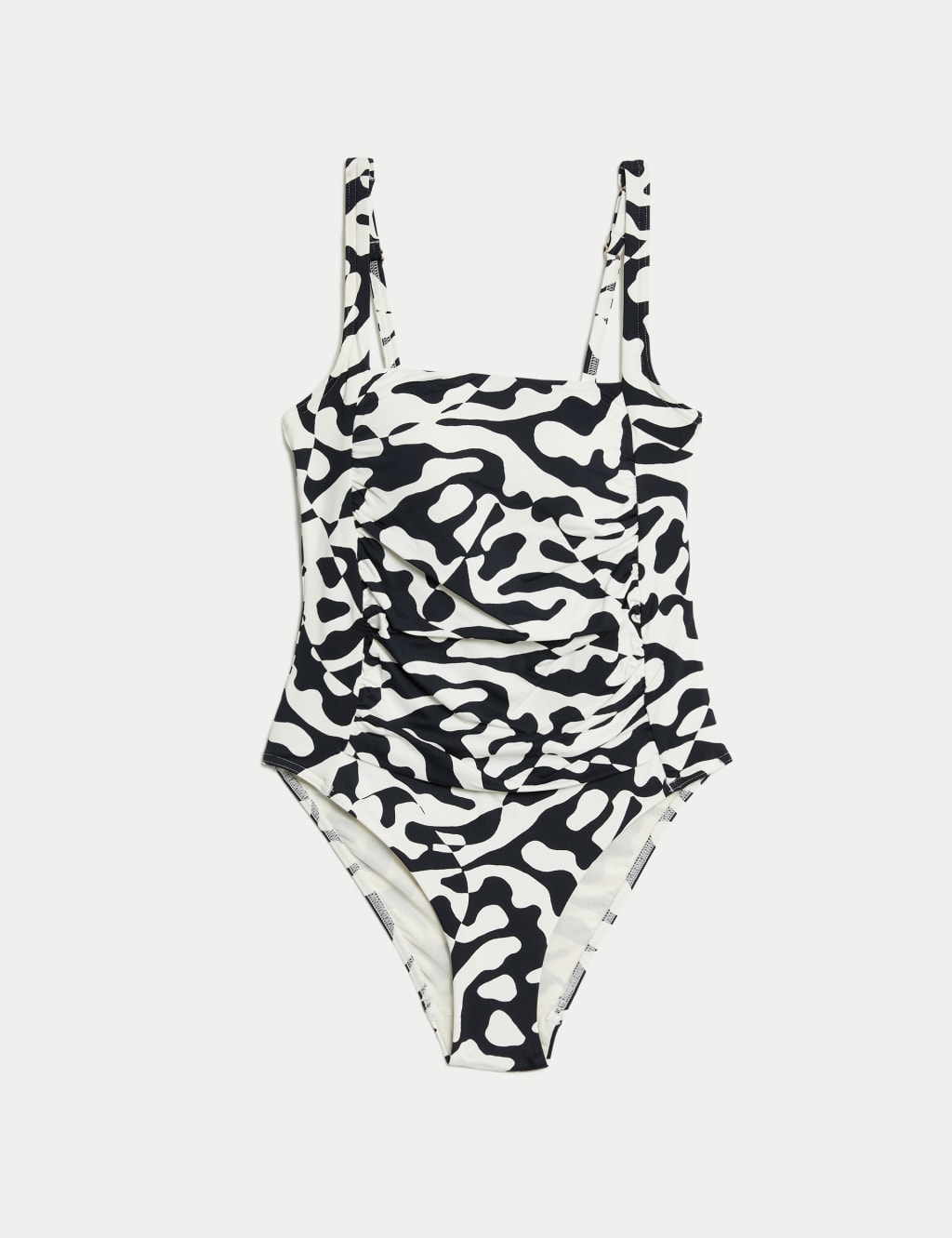 Tummy Control Printed Square Neck Swimsuit M&S Collection M&S
