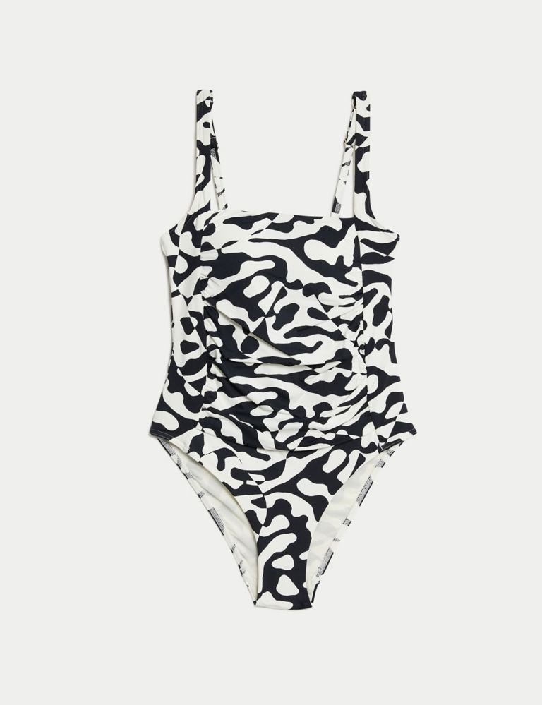 Tummy Control Printed Square Neck Swimsuit | M&S Collection | M&S