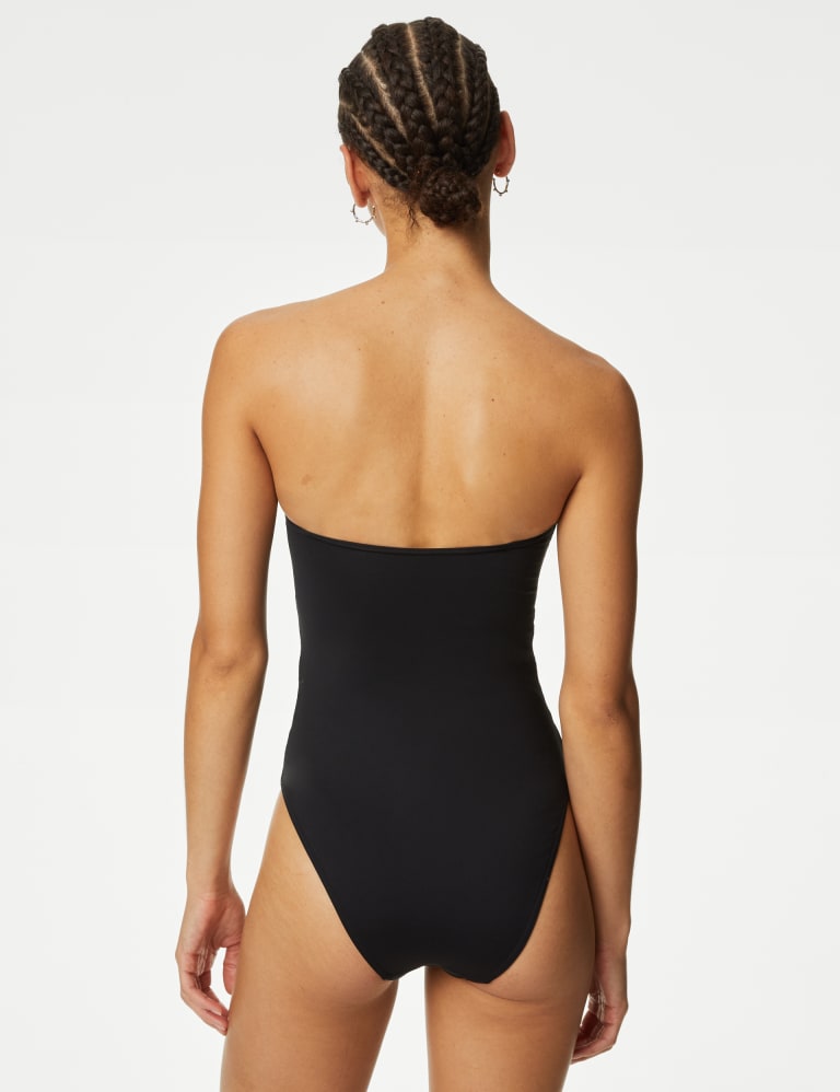 M&S Womens Tummy Control Plunge Swimsuit - 10LNG - Black, Black